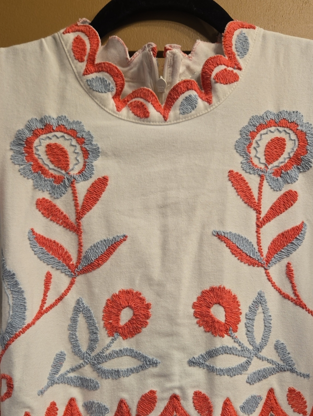 Sea New York Multi Eevi Embroidered Twill Short Sleeve Dress Size XS - Picture 7 of 11